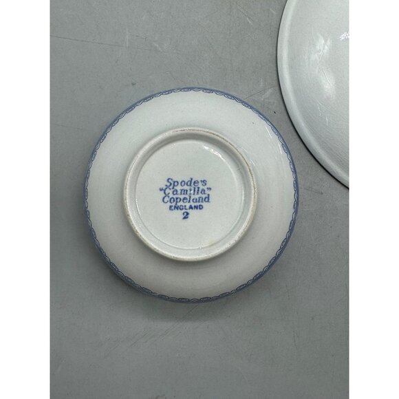Spodes Camilla Copeland Blue & White Tea Cup & Saucer Set England 2 floral READ - Picture 5 of 9